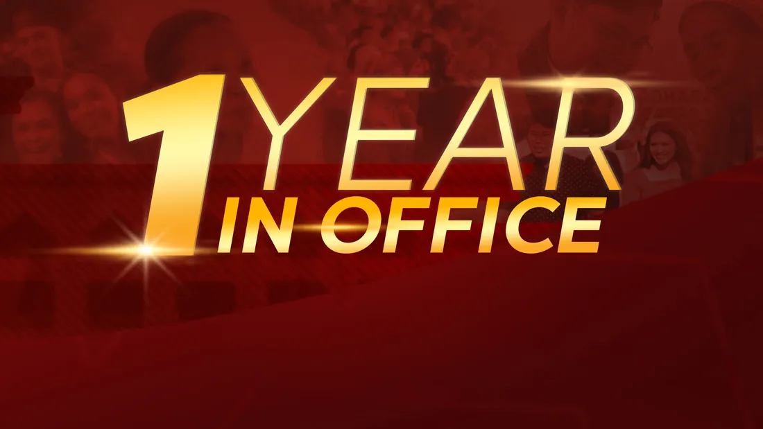 One year in office banner